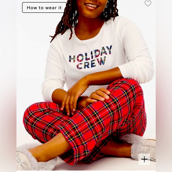 J.Crew NWT Plaid “Holiday Crew” Collector Graphic Tee - Picture 4 of 8